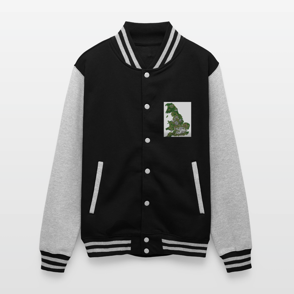 Just Hoods Heavyweight Letterman Jacket GTA - black/heather grey
