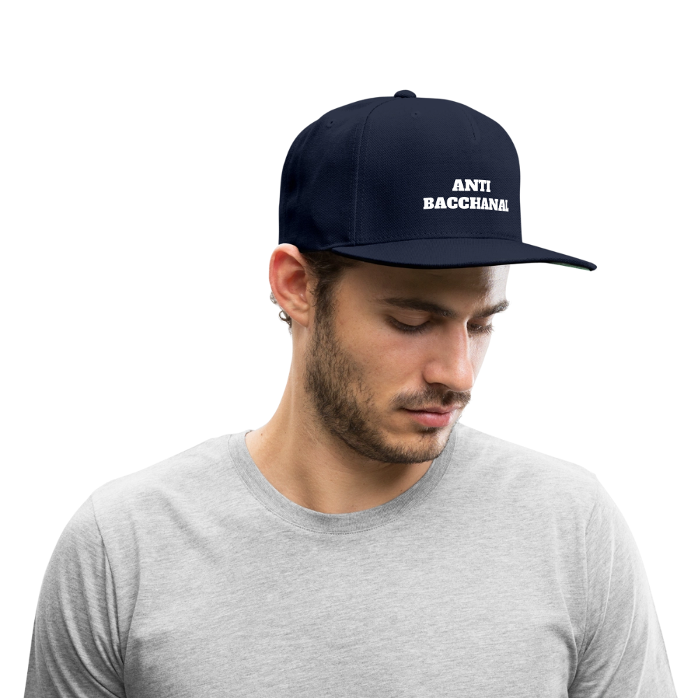 Snapback Baseball Cap ANTI  BACCHANAL - navy