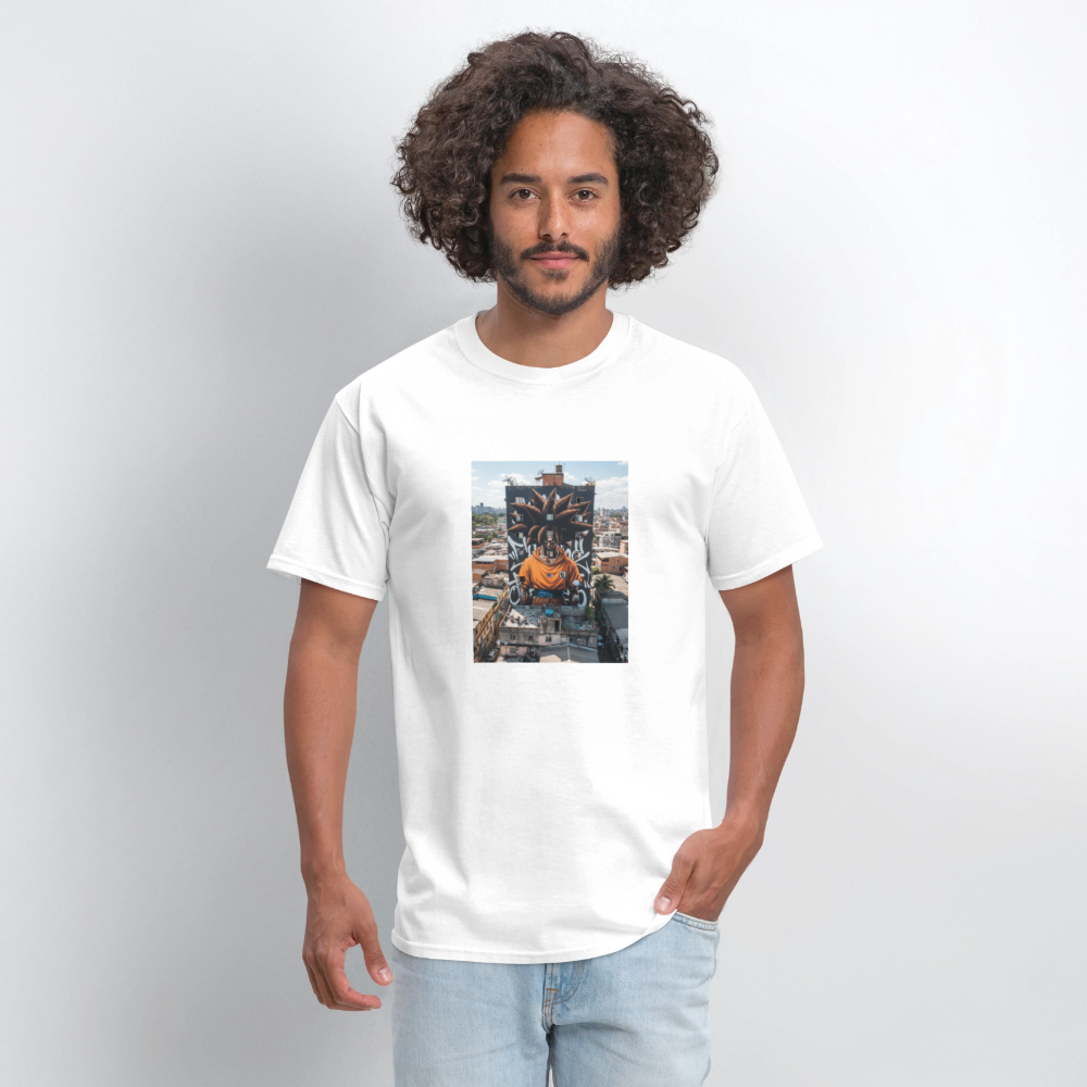 Men's T-Shirt | GILDAN 5000 Rasta Goku city - white