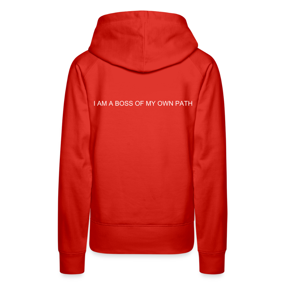 Women’s Premium Hoodie I AM A BOSS OF MY OWN PATH - red