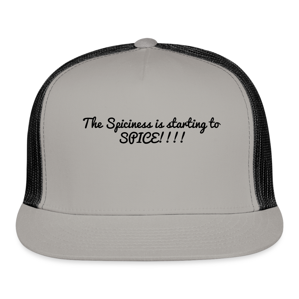Trucker Hat The Spiciness is starting to  SPICE!!!! - gray/black
