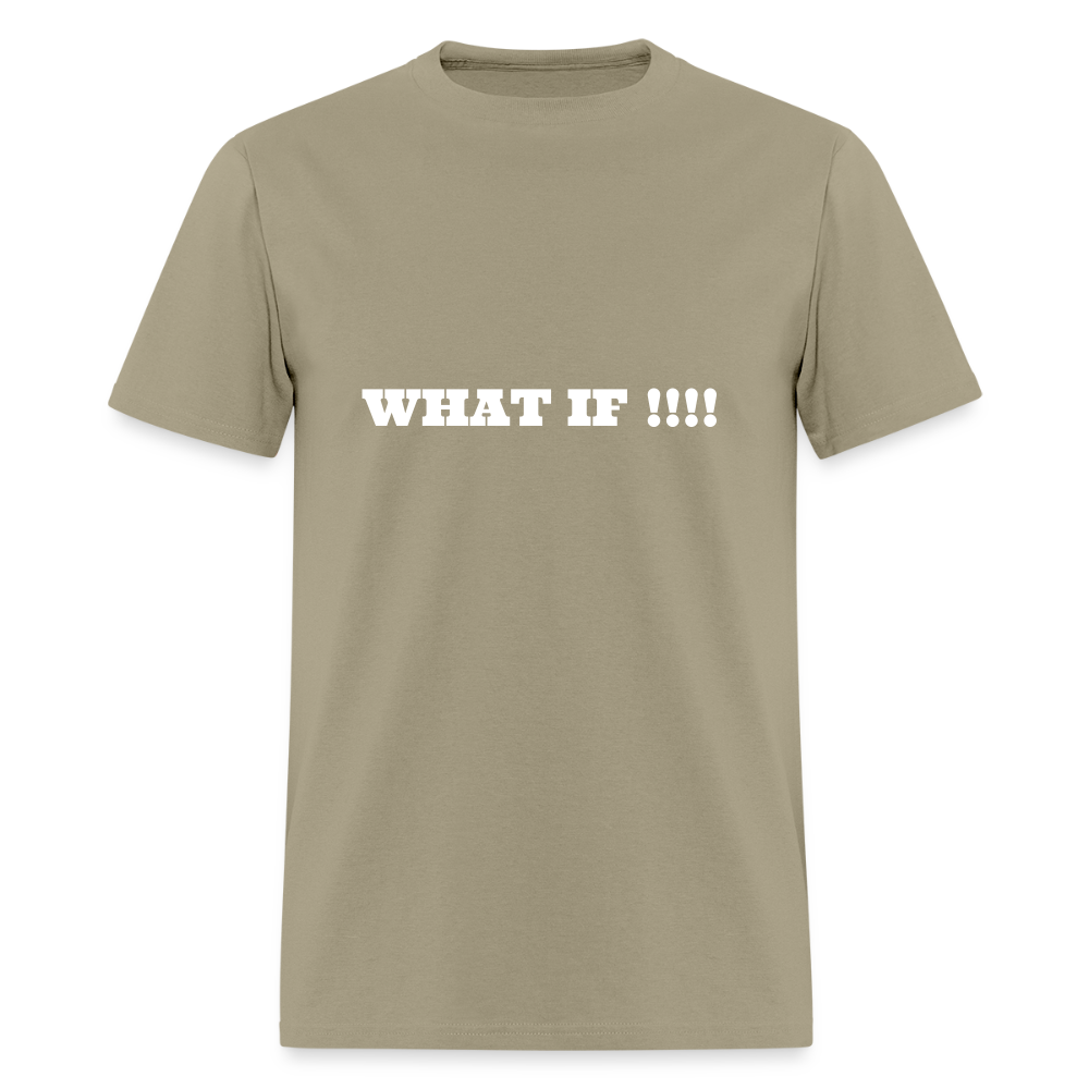 Men's T-Shirt | GILDAN 5000 WHAT IF !!!! - khaki