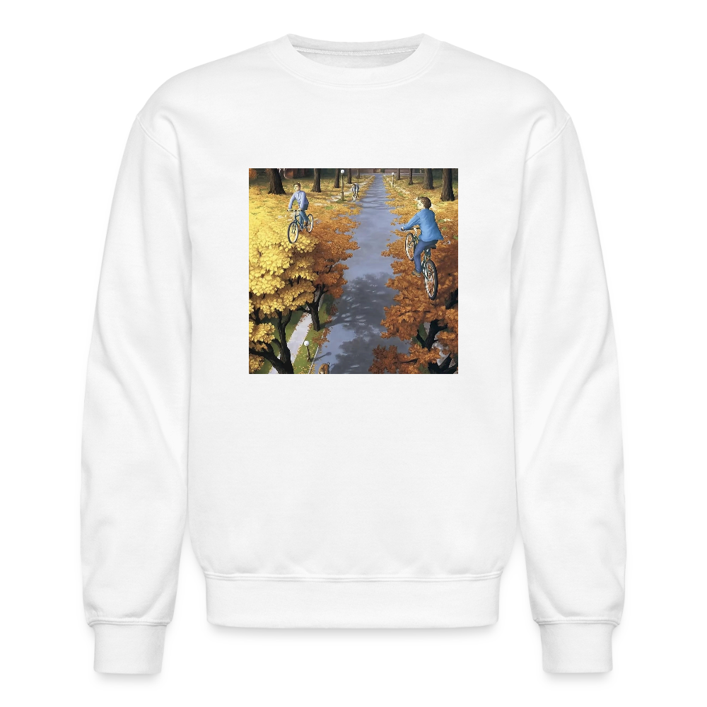 Crewneck Sweatshirt WALK A SKY PATH - white