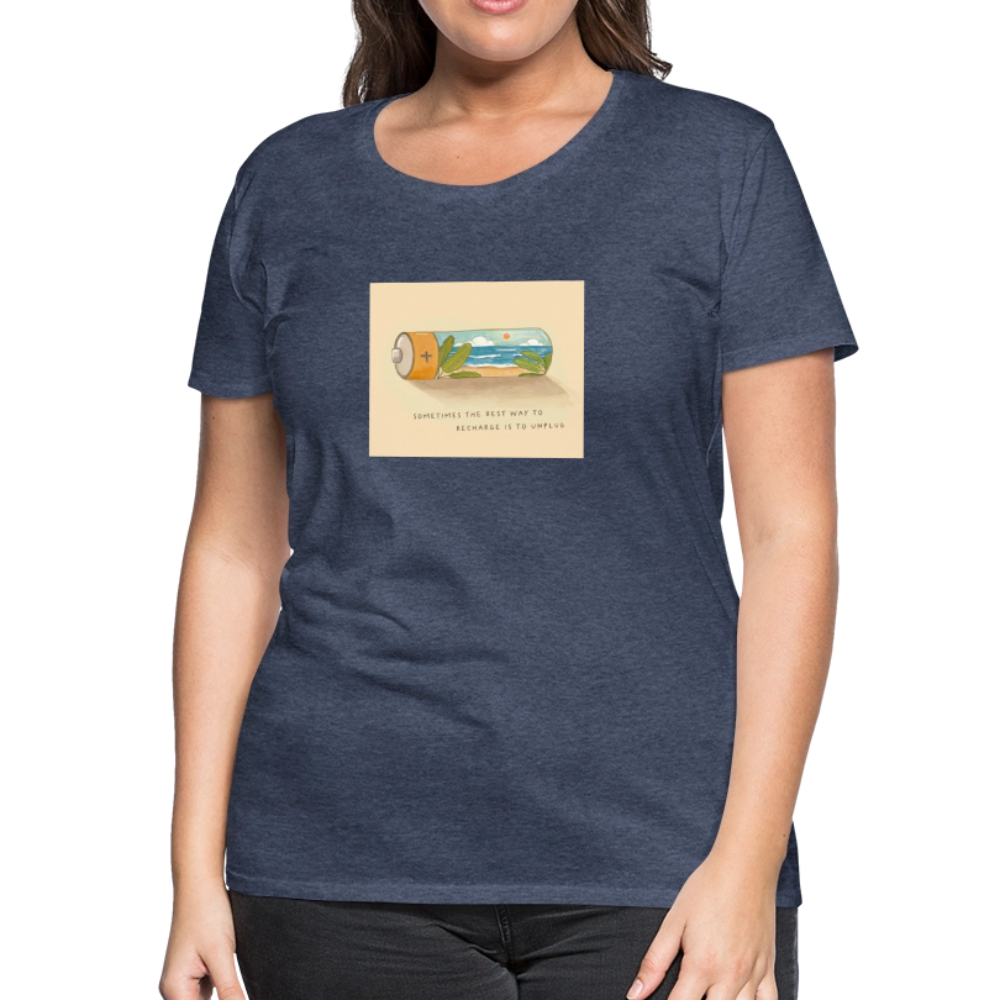 Women’s Premium T-Shirt CHARGE - heather blue