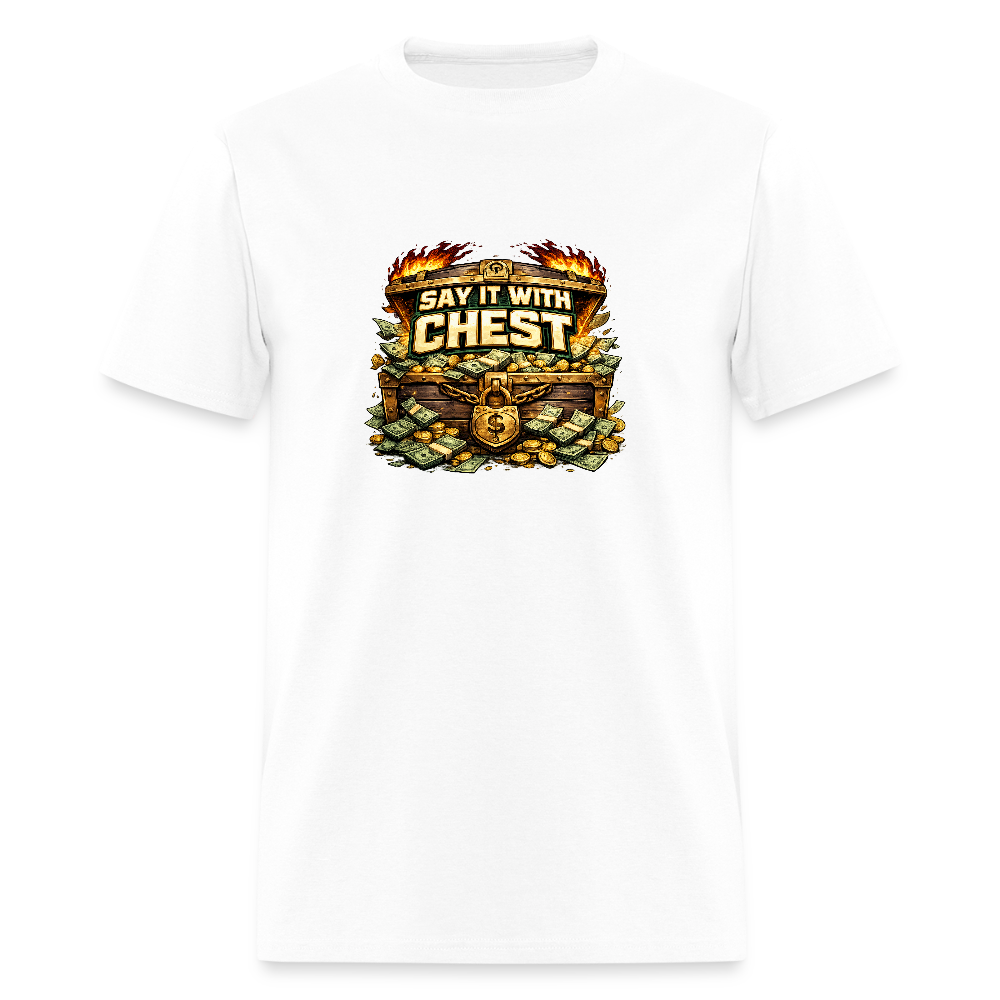 Men's T-Shirt | GILDAN 5000 SAY IT WITH CHEST - white