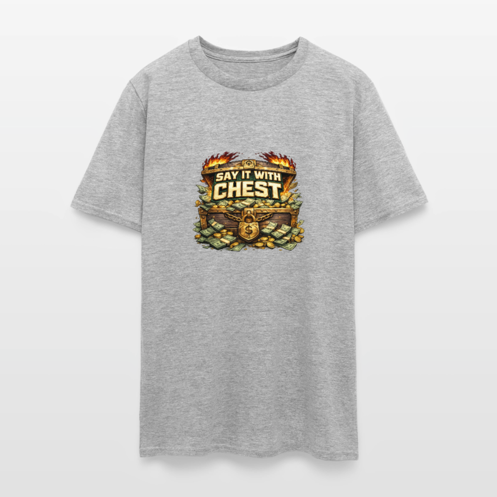 Men's T-Shirt | GILDAN 5000 SAY IT WITH CHEST - heather gray