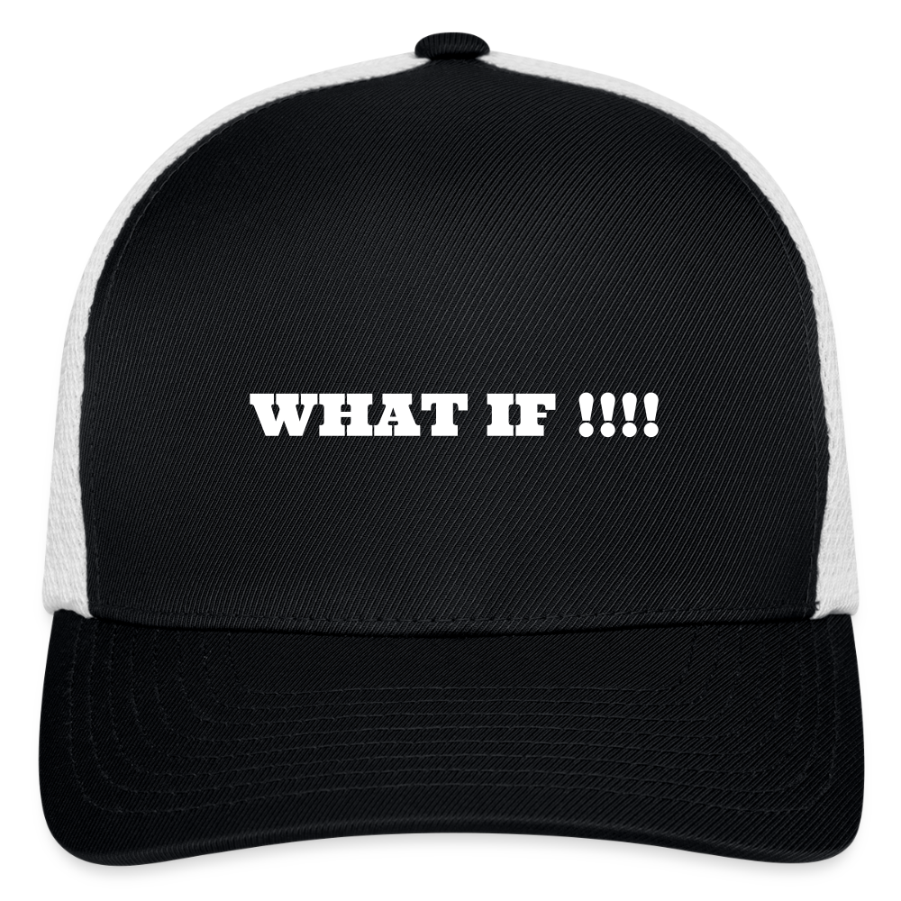 Flexfit Fitted Baseball Cap WHAT IF !!!! - black/white