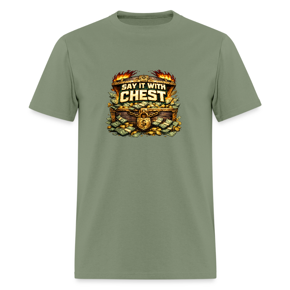 Men's T-Shirt | GILDAN 5000 SAY IT WITH CHEST - military green