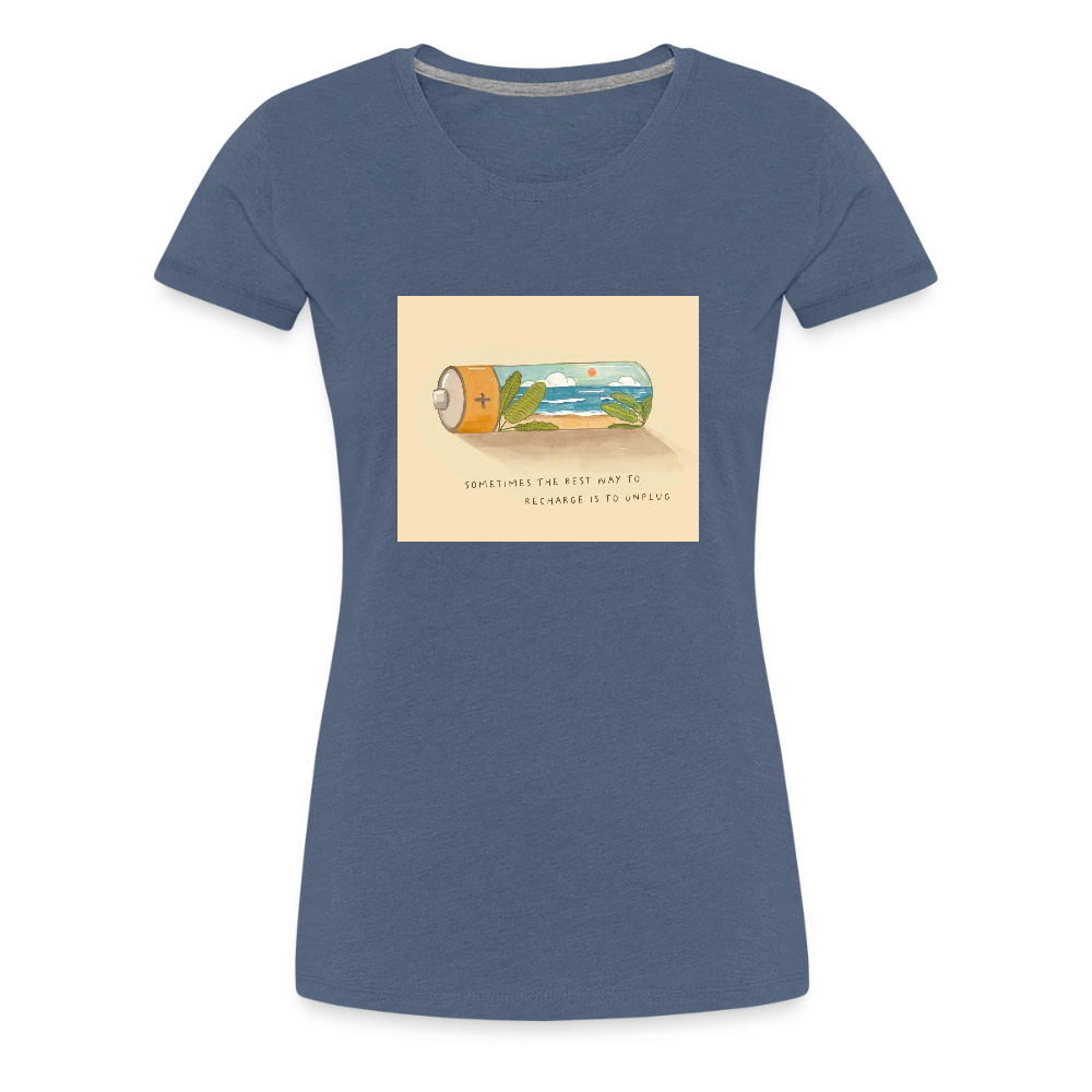 Women’s Premium T-Shirt CHARGE - heather blue
