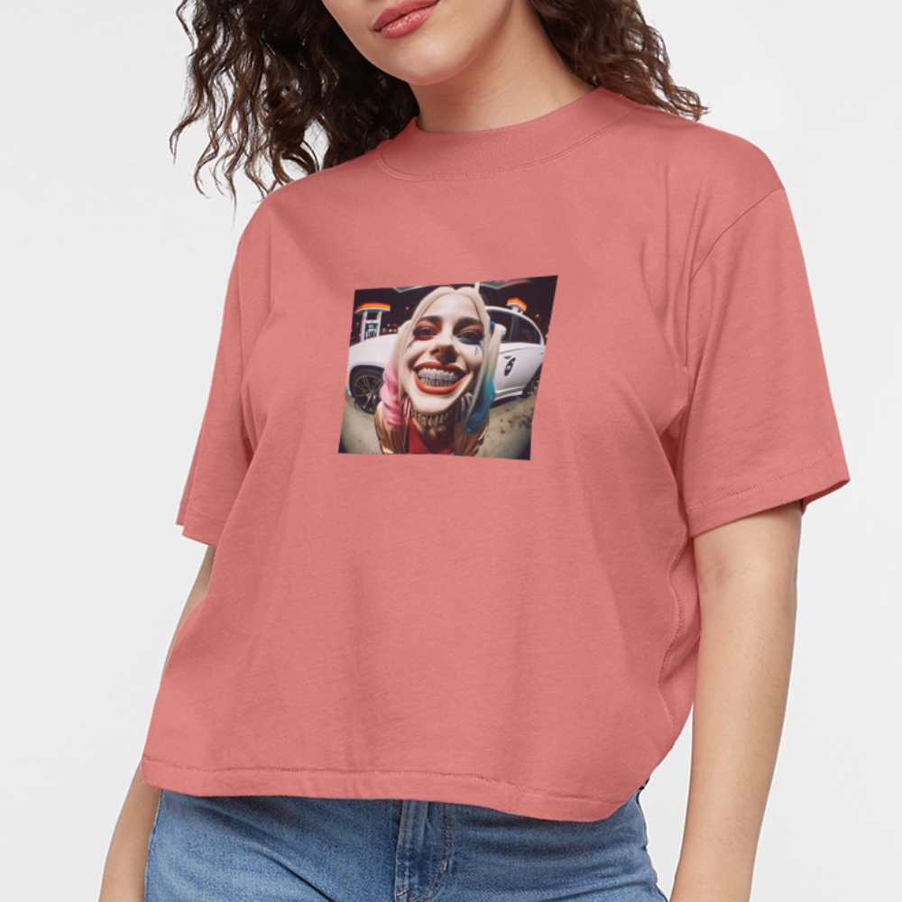 Women's Boxy Tee  BLING LING QUINN - mauve