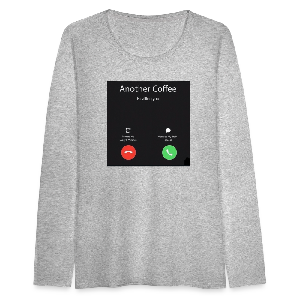 Women's Premium Long Sleeve T-Shirt coffee - heather gray