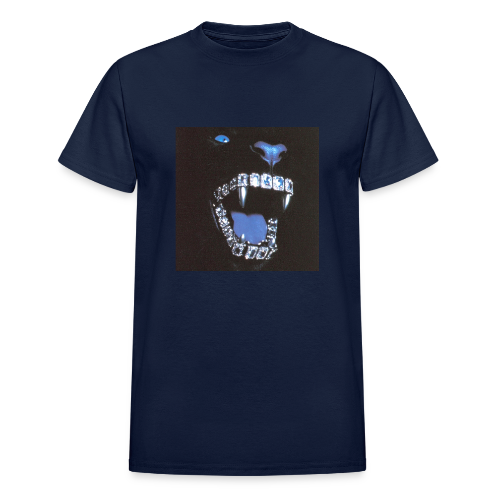 Gildan Ultra Cotton Adult T-Shirt bling bling teeth - navy