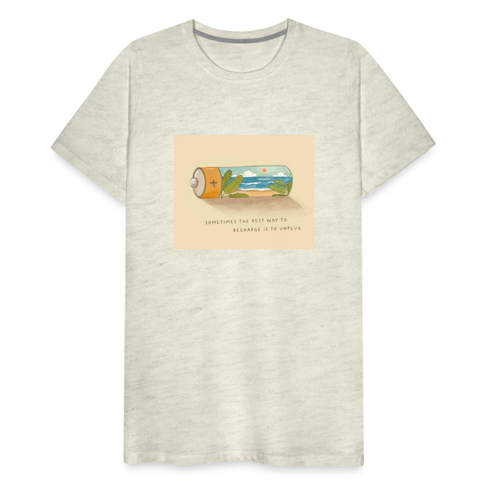 Men's Premium T-Shirt CHARGE - heather oatmeal