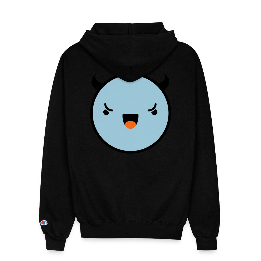 Champion Unisex Full Zip Hoodie EVIL SOMETIMES SLEEPS - black