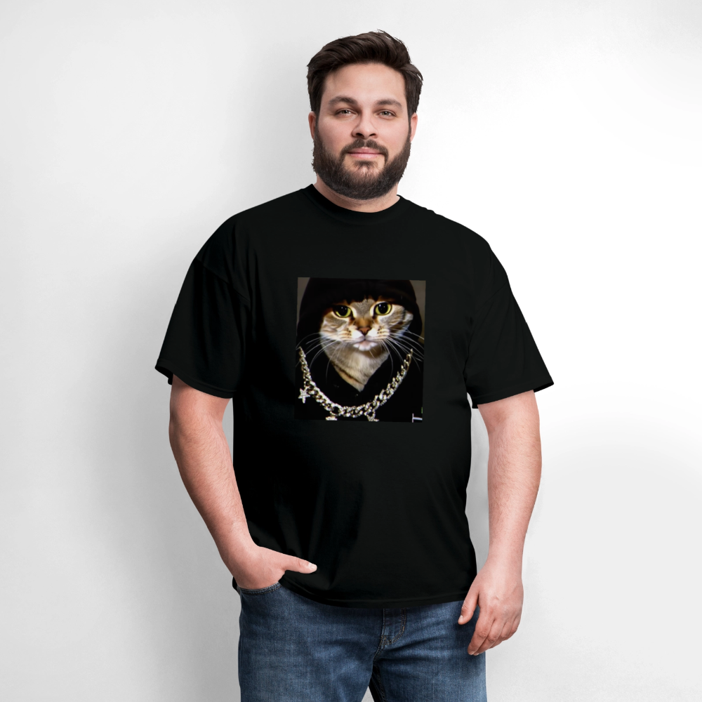 Men's T-Shirt | GILDAN 5000 BLING LING CAT - black