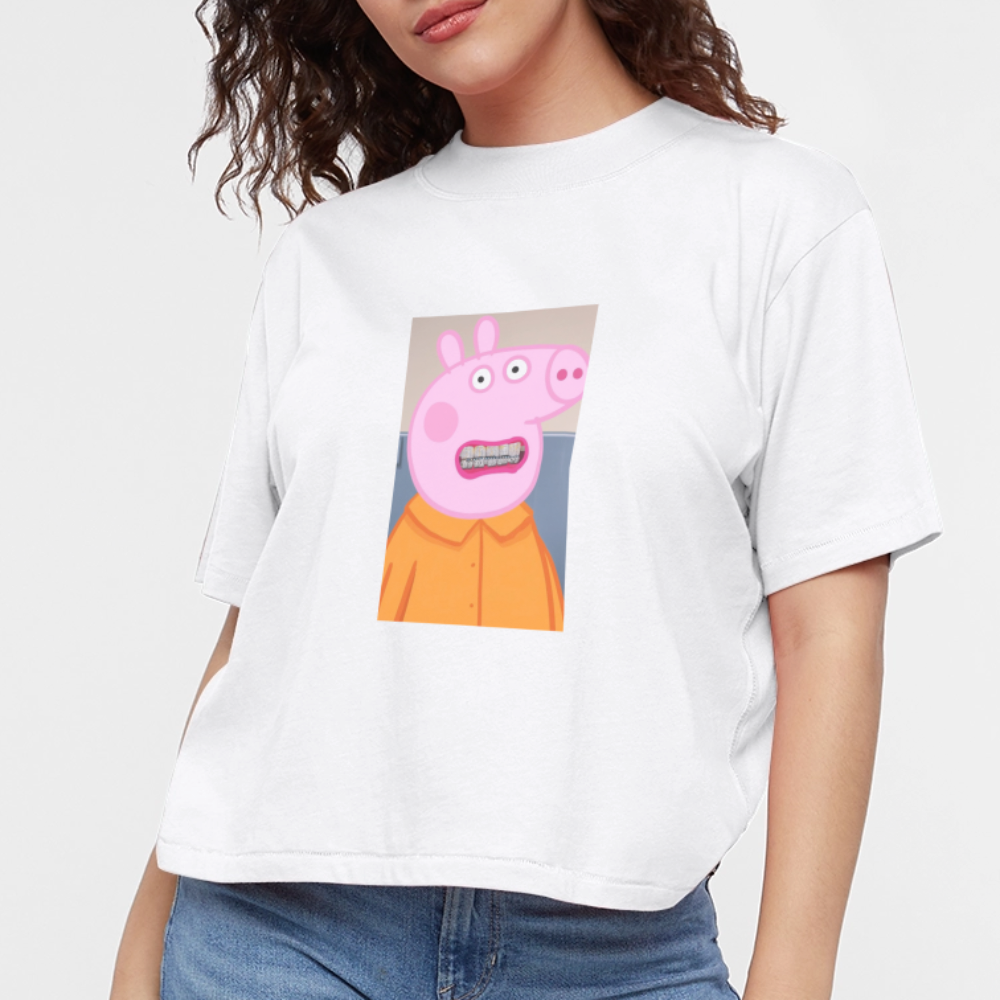 Women's Boxy Tee Peppa - white