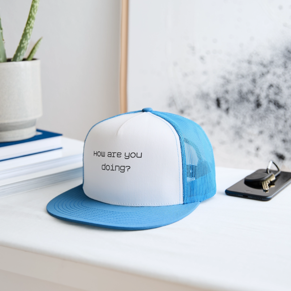 Trucker Hat How are you doing? - white/blue
