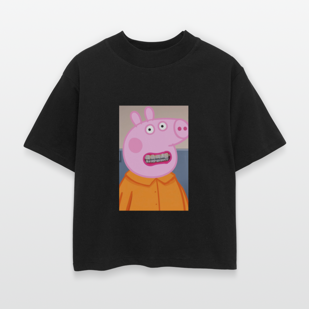 Women's Boxy Tee Peppa - black