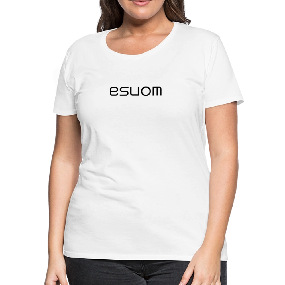 Women’s Premium T-Shirt (mouse) BACKWORDS - white
