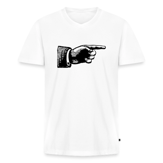 Men's V-Neck T-Shirt HANDLE IT ! - white