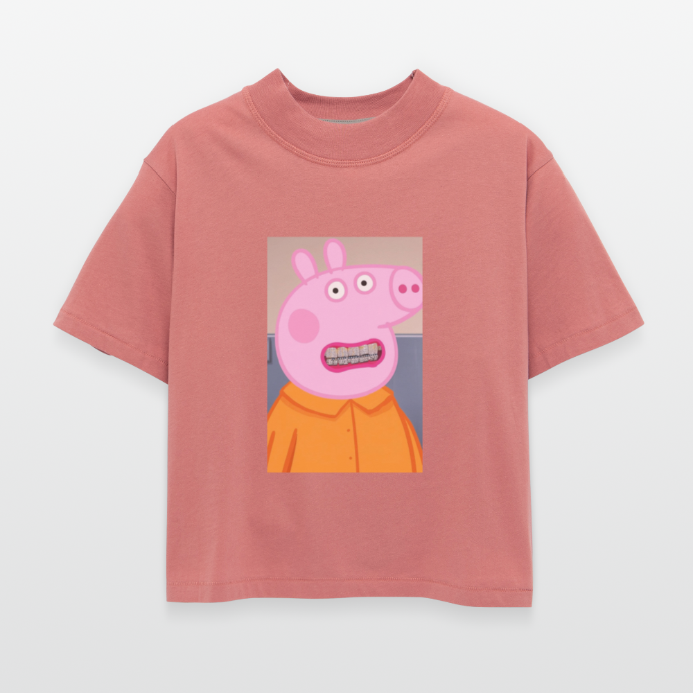 Women's Boxy Tee Peppa - mauve