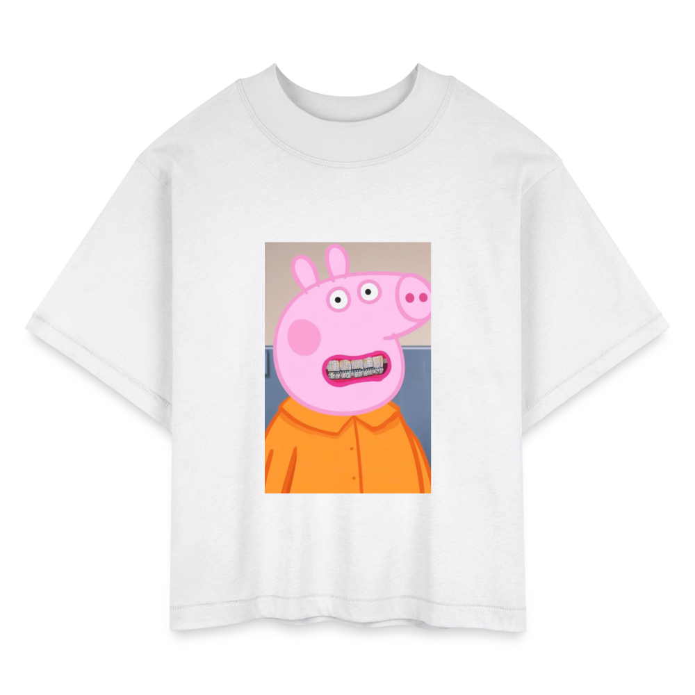 Women's Boxy Tee Peppa - white