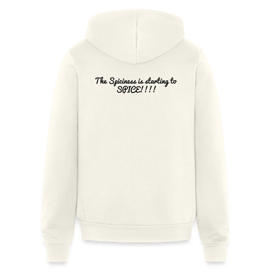 Unisex Full Zip Hoodie The Spiciness is starting to  SPICE!!!! - vintage white