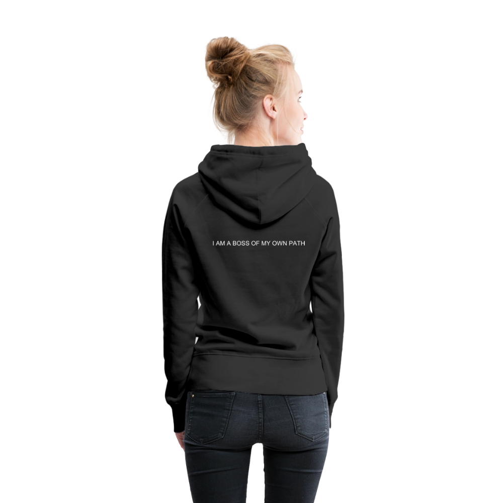 Women’s Premium Hoodie I AM A BOSS OF MY OWN PATH - black