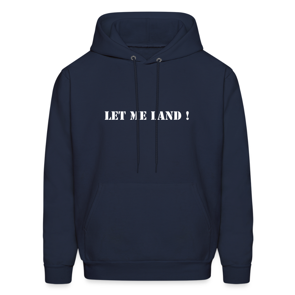 Men's Hoodie LET ME LAND ! - navy