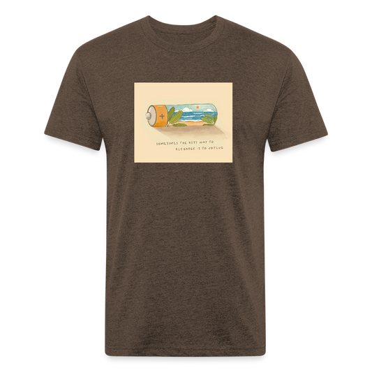 Fitted Cotton/Poly T-Shirt by Next Level CHARGE - heather espresso