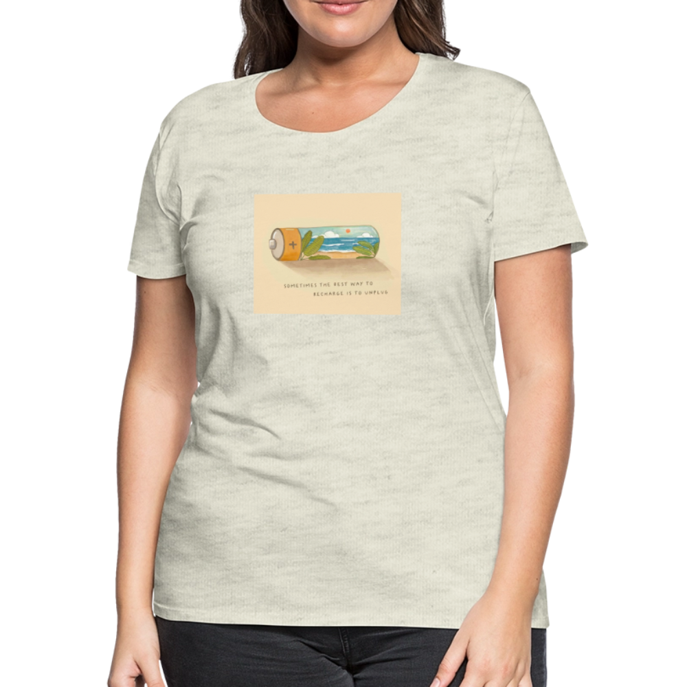 Women’s Premium T-Shirt CHARGE - heather oatmeal