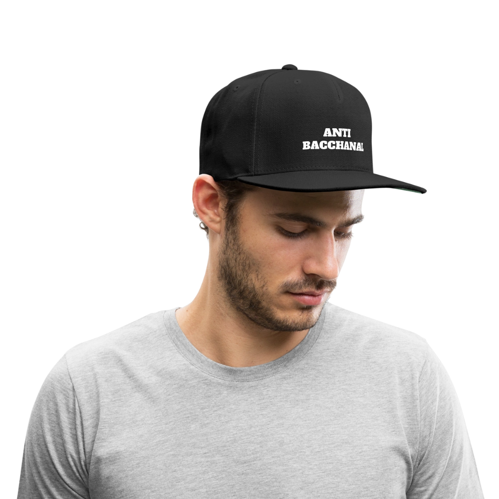 Snapback Baseball Cap ANTI  BACCHANAL - black