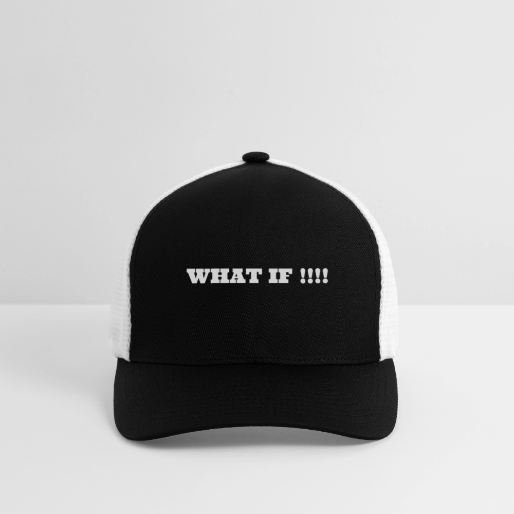 Flexfit Fitted Baseball Cap WHAT IF !!!! - black/white