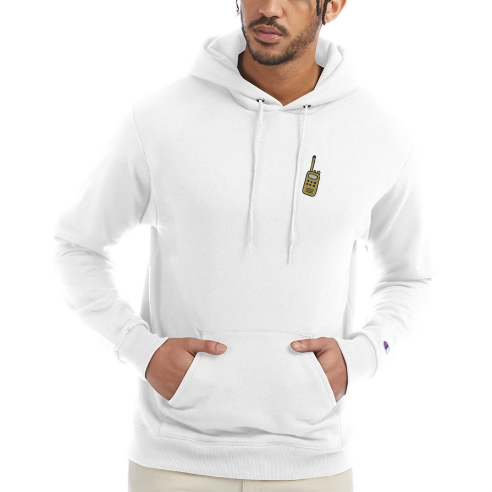 Champion Unisex Powerblend Hoodie WALKIE TALKIE - white