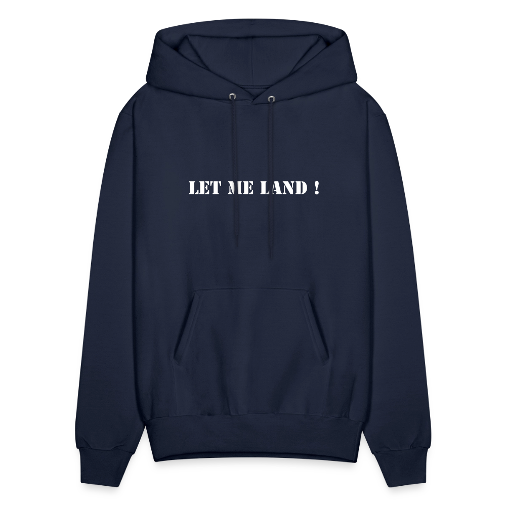 Men's Hoodie LET ME LAND ! - navy
