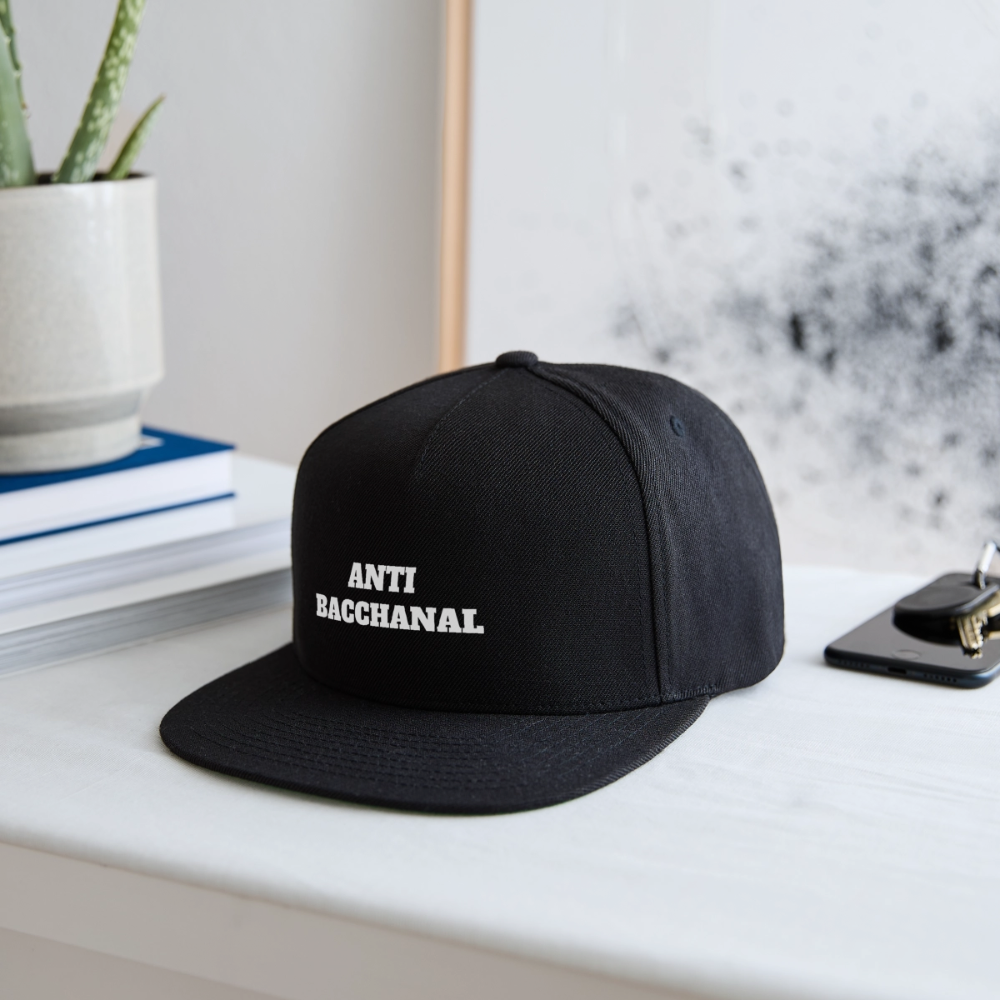 Snapback Baseball Cap ANTI  BACCHANAL - black
