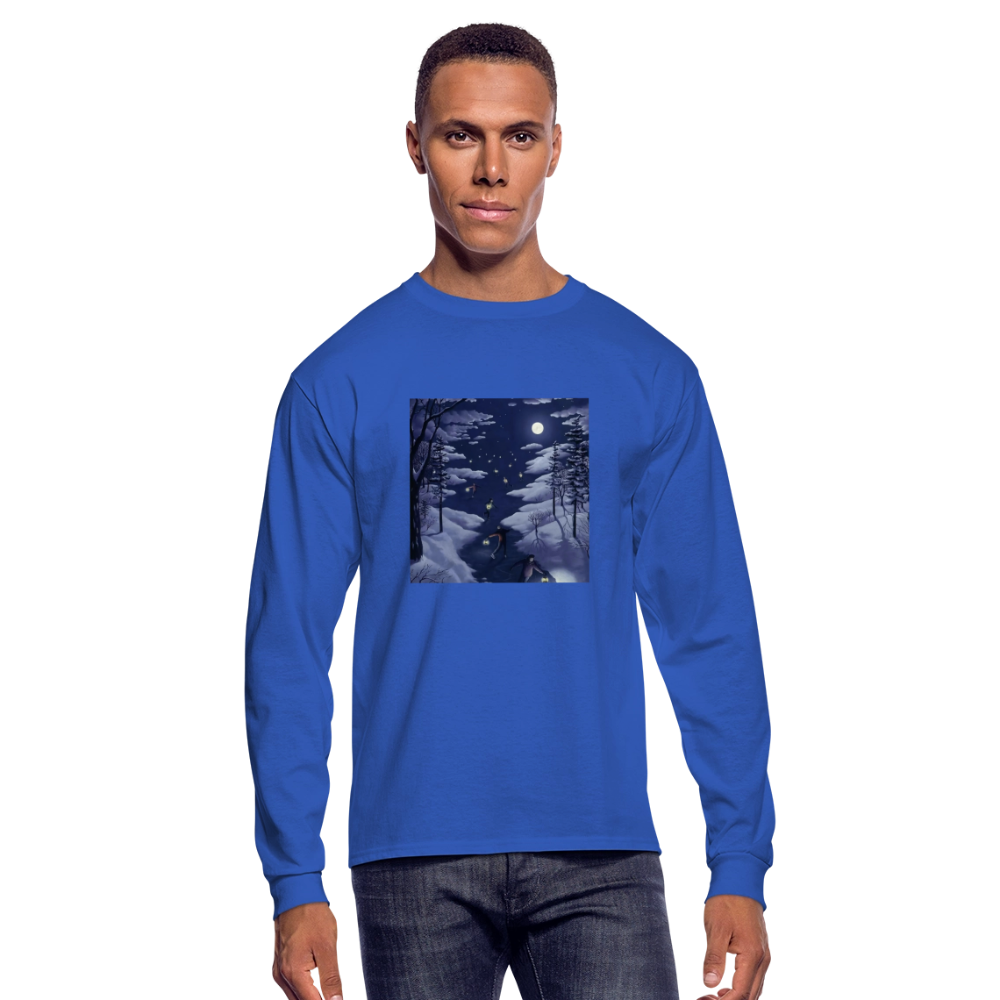Men's Long Sleeve T-Shirt - royal blue
