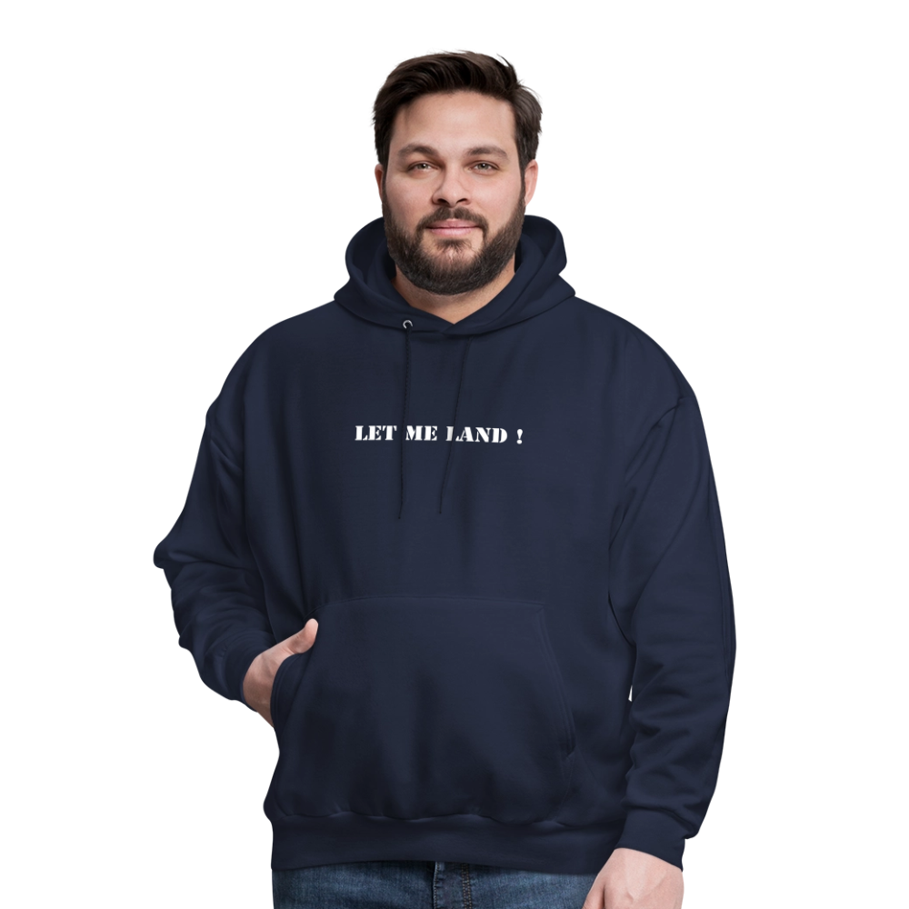 Men's Hoodie LET ME LAND ! - navy