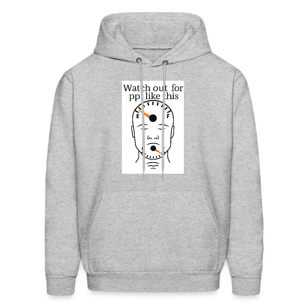 Men's Hoodie EMPTY HEADS FULL MOUTHS - heather gray