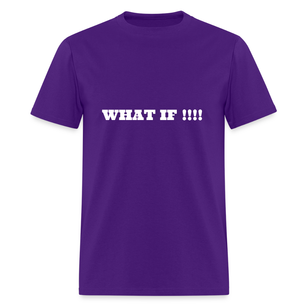 Men's T-Shirt | GILDAN 5000 WHAT IF !!!! - purple