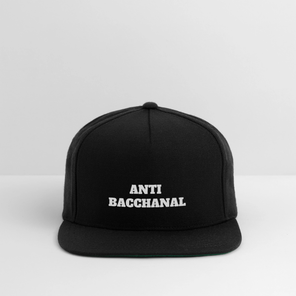 Snapback Baseball Cap ANTI  BACCHANAL - black