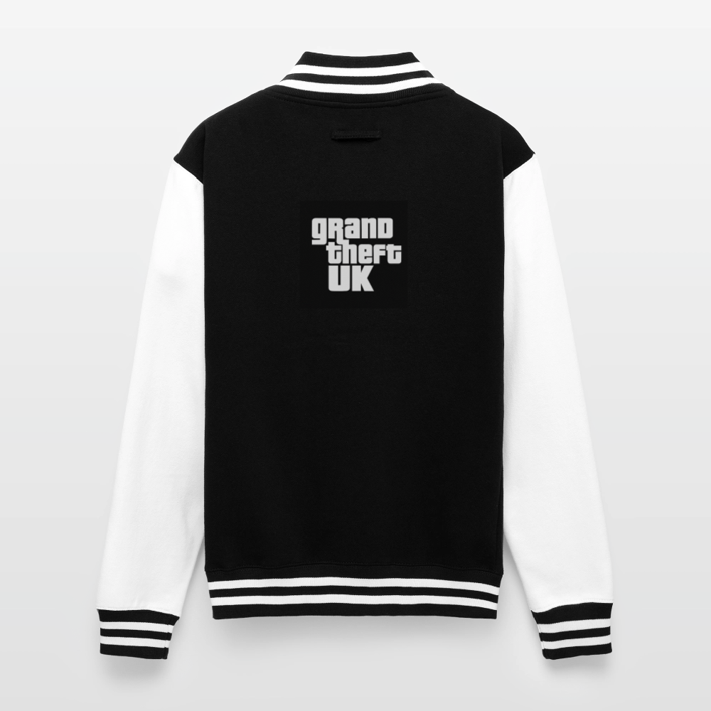 Just Hoods Heavyweight Letterman Jacket GTA - black/white