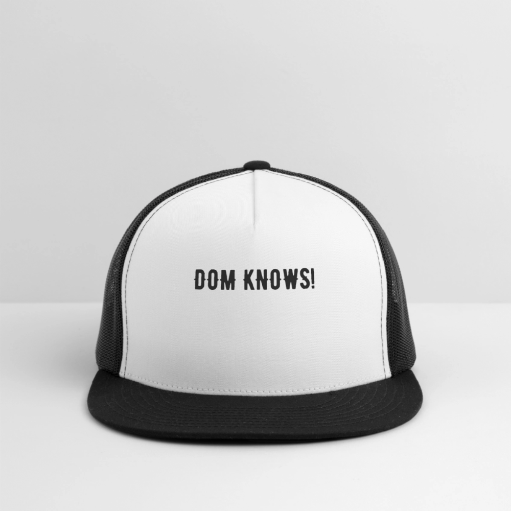 Trucker Hat NOT PIZZA - white/black