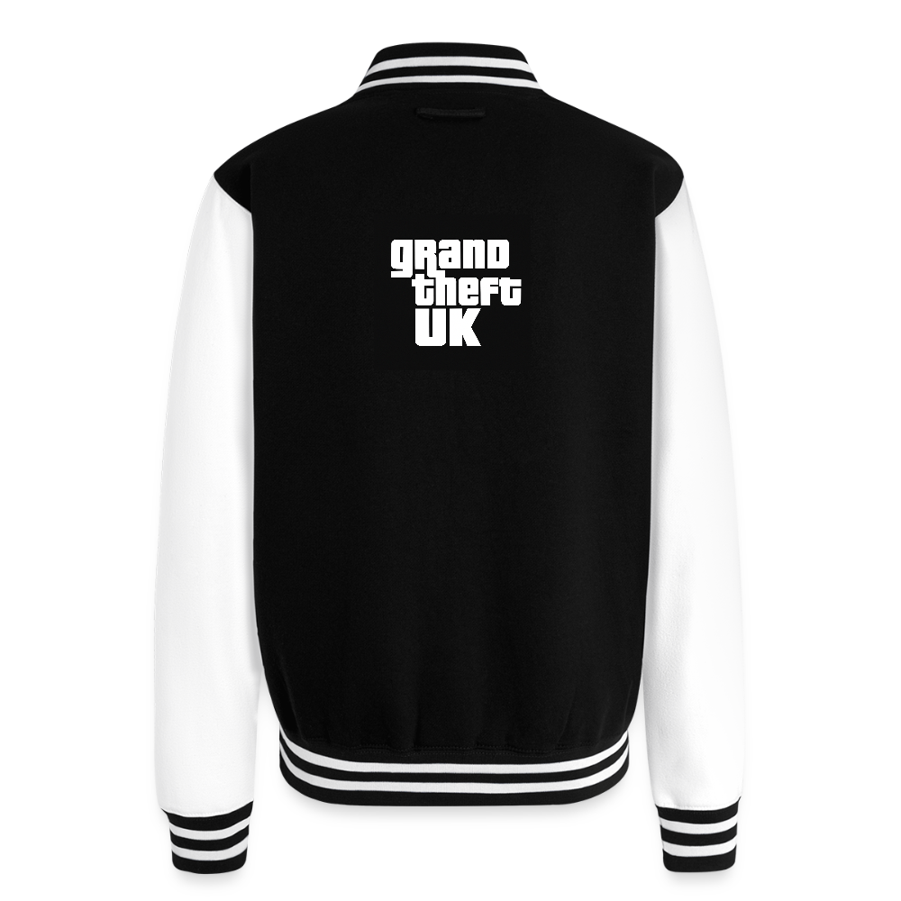 Just Hoods Heavyweight Letterman Jacket GTA - black/white