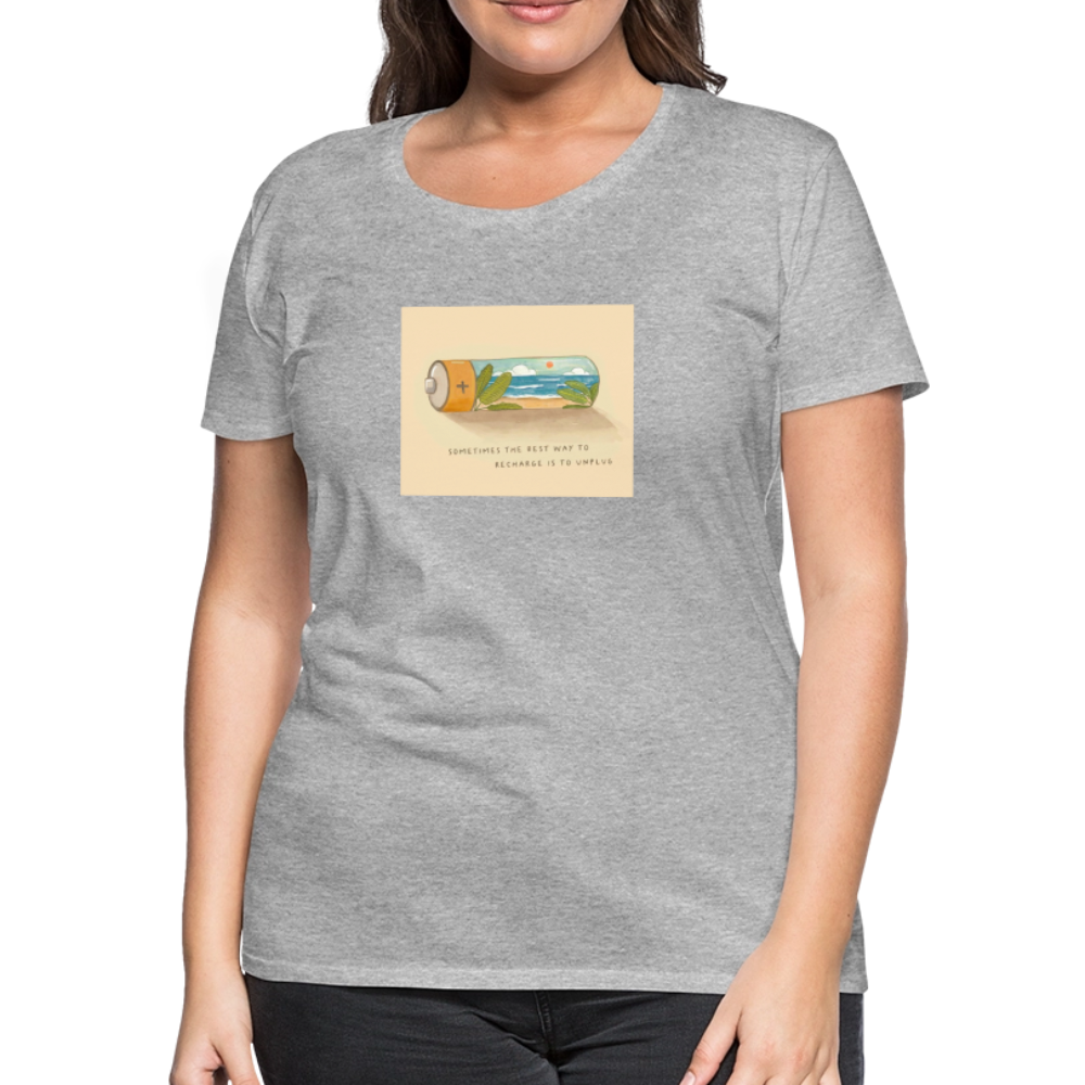 Women’s Premium T-Shirt CHARGE - heather gray