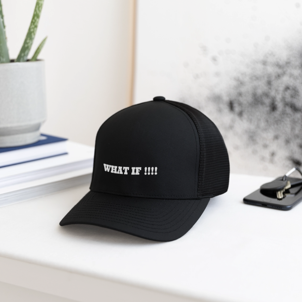 Flexfit Fitted Baseball Cap WHAT IF !!!! - black