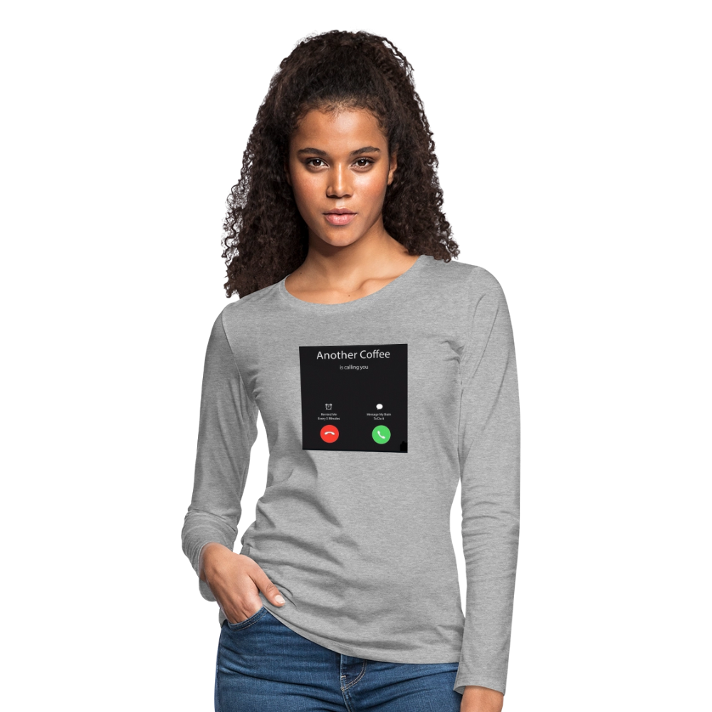 Women's Premium Long Sleeve T-Shirt coffee - heather gray