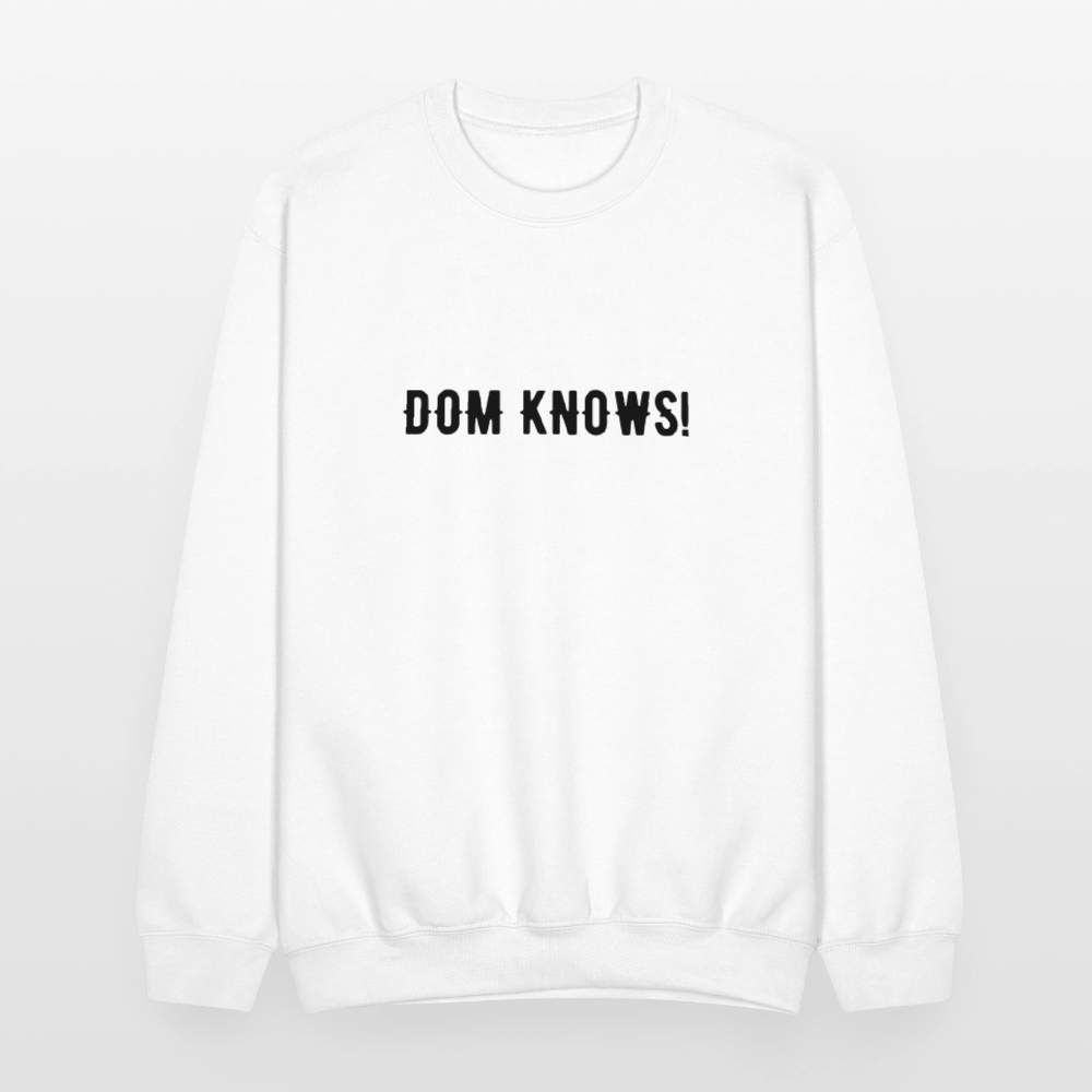 Crewneck Sweatshirt NOT PIZZA - white