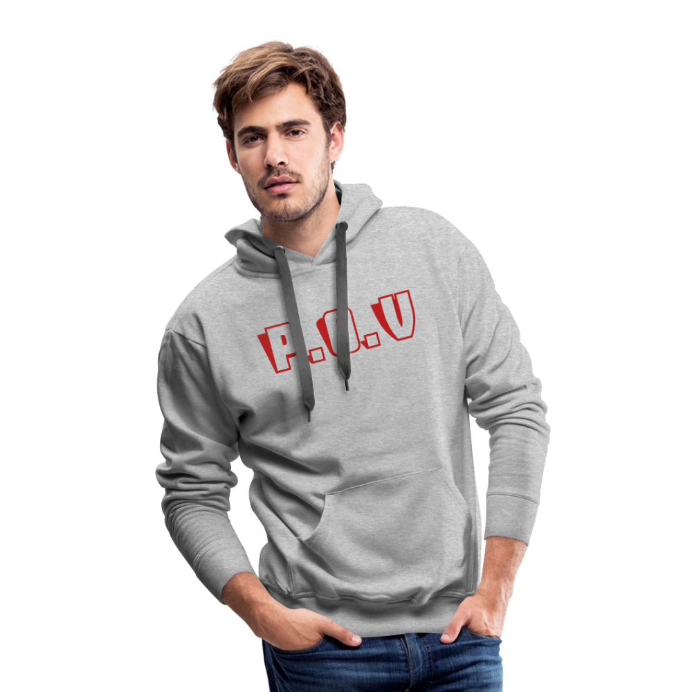 Men’s Premium Hoodie P.O.V - heather grey