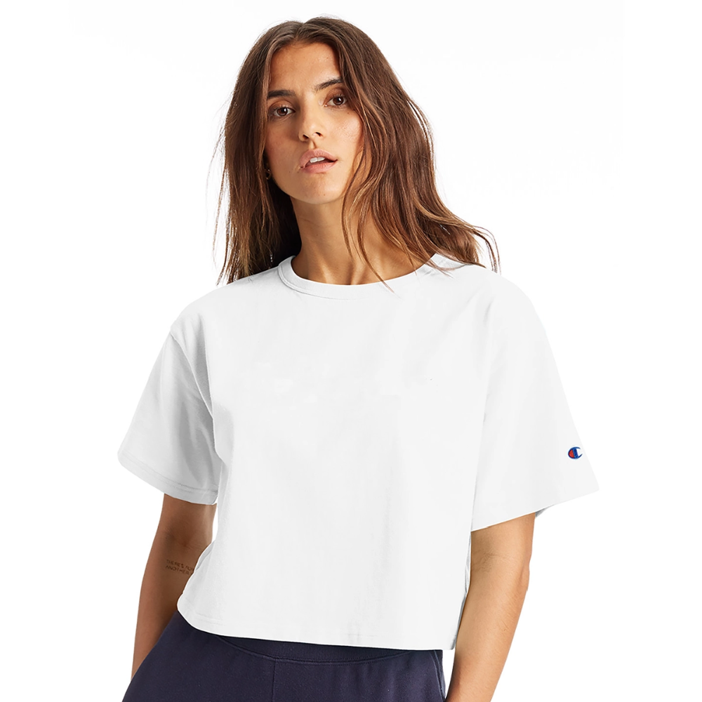 Champion Women’s Cropped T-Shirt OPULENCE AP - white